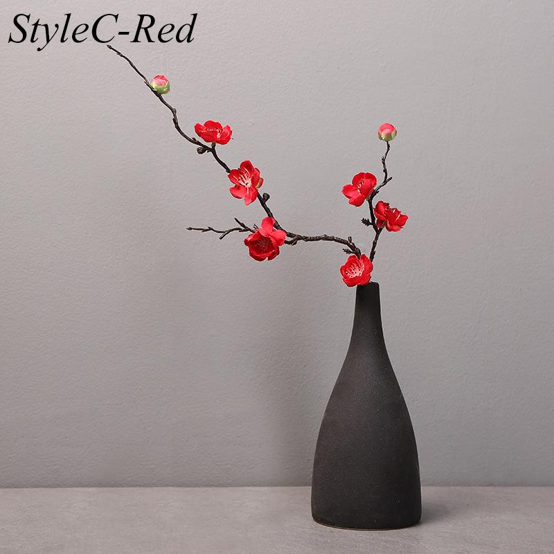 Artificial Flower Cherry Red Artificial Plant Plum Blossom Silk Flower Small Winter Plum