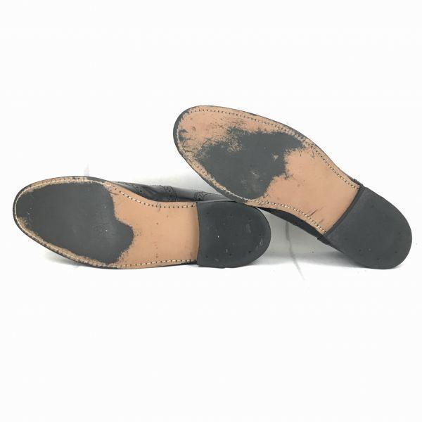 USA NUNN BUSH Vintage Leather Goodyear Wingtip [26.5/Black] Full Brogue Business(USED)