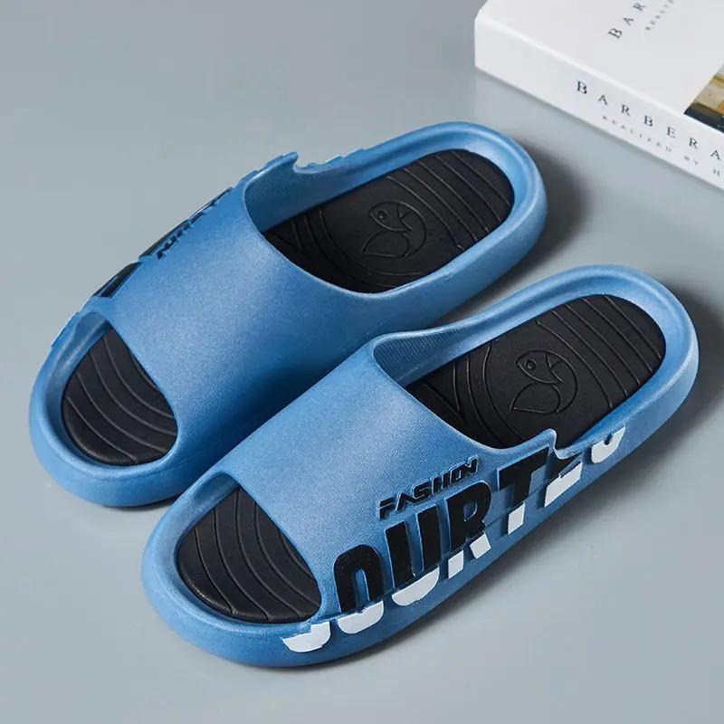 FashionMen's Shoe House Slip-resistant Slides Walk Around Home Indoor Flat Fun 2024 Fashion Male Slipper Original Casual Summer Sale