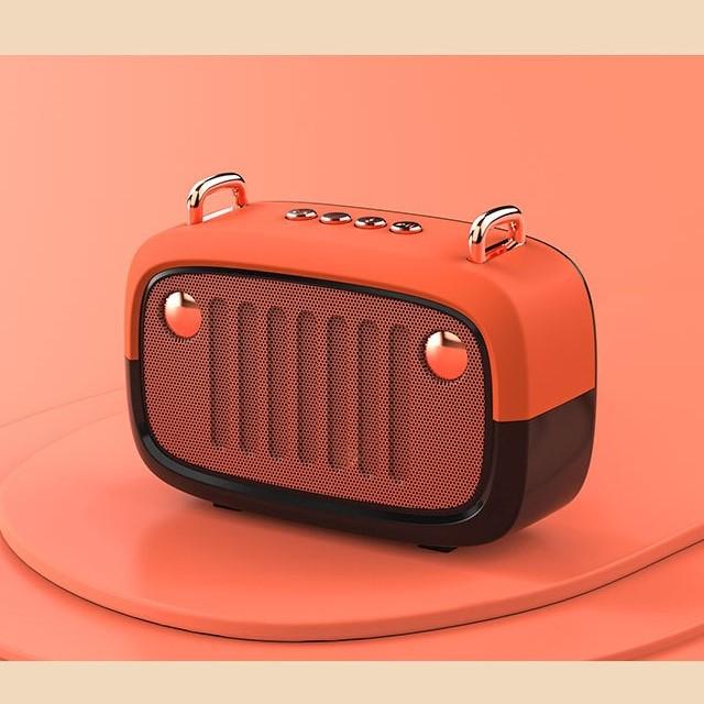

Bs32d Retro Bluetooth Speaker: Powerful Bass, Hi-Fi Sound & Loud Volume for Indoor/Outdoor - Portable Mini Speaker помаранчевий