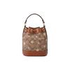 Coach Handbag Dempsey 15 Classic Old Flower All-over Snowflake Print Drawstring Closure Spelled Cow Leather Bucket Bag Hand-held Shoulder Crossbody