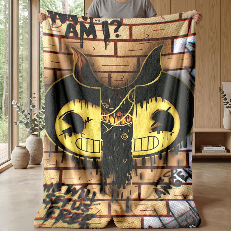Soft Flannel Blanket Lightweight Cozy Bedroom Living Room CoverBendy and the Ink Machine