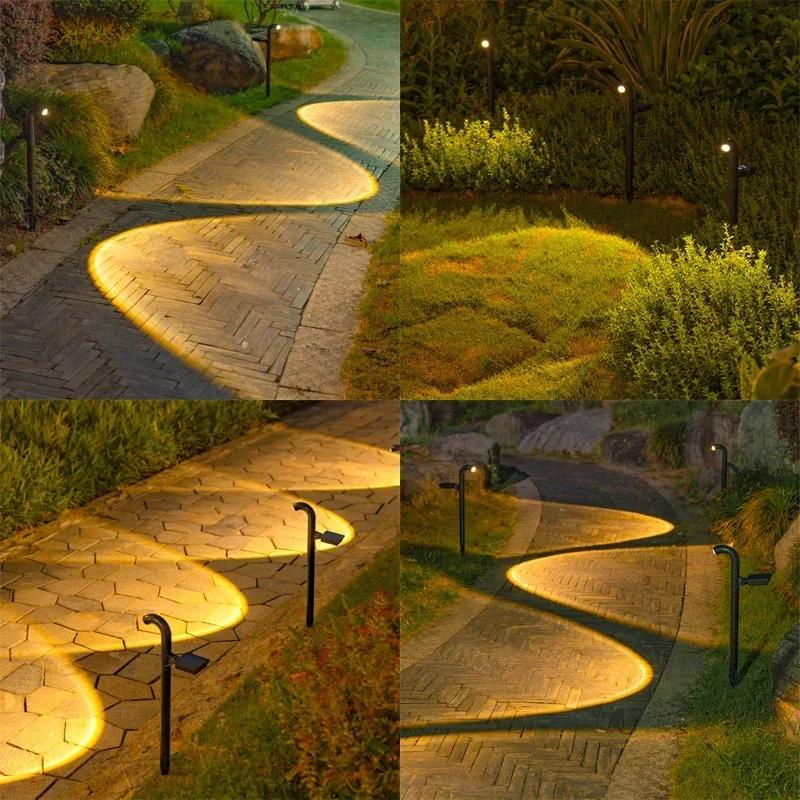 1-4 Pcs Solar LED Light Super Bright Spotlight Outdoor IP55 Waterproof Lawn Lamps Path Light for Garden Walkway Decor Lighting