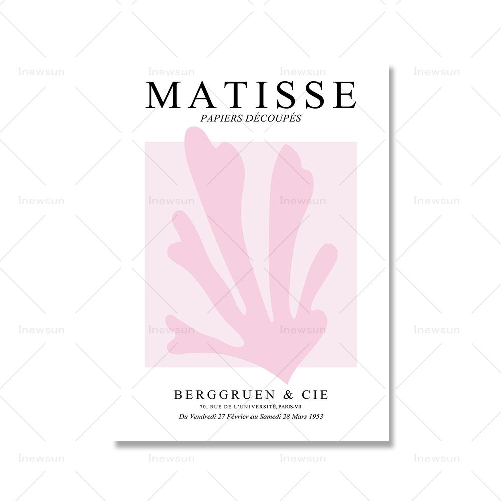 

Датский пастельный розовый Матисс цветок коралловый лист настенная живопись на холсте плакат на скандинавскую тему и принт настенная картина для декора гостиной 21x30cm No Framed