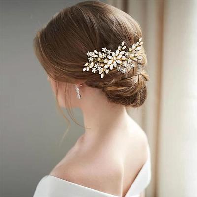 Vintage Bridal Insert Comb Crystal Wedding Party Hair Clip Trendy Jewelry Gift  for Women