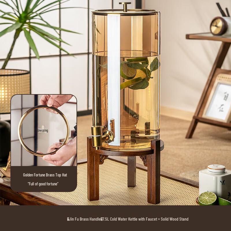 Diller High Borosilicate Glass Cold Water Kettle with Faucet