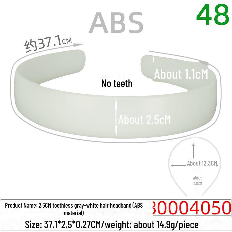 Handmade 2.5CM Toothless Black Hairband - PS Material Hair Accessory