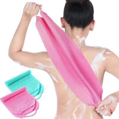 Shower Exfoliating Washcloth Back Cloth Body Lengthening Bath Towel Nylon Exfoliating Stretch Belt Bath Cloth Body Scrub Washcloth