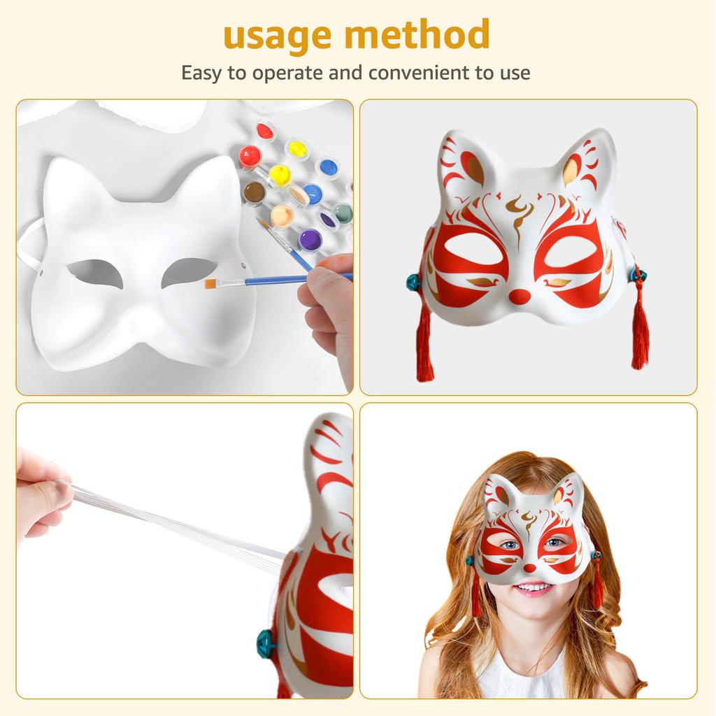 6/32 szt. Zestaw Masek DIY na Imprezę Tematyczną Kreatywne Maski Zwierzęce Puste Zestaw Masek Łatwe w Użyciu Zestaw Masek do Kolorowania Papierowe Z Gładką
