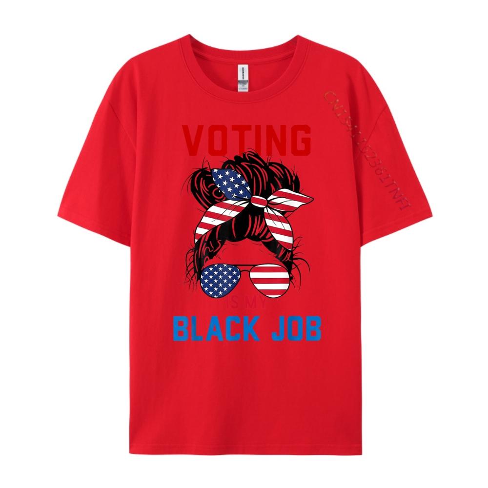 My Black Job Is Voting America Usa Black Graphic T Shirts New Year Letter S