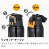 Thermos Replacement Parts Sports Bottle FFZ-500F/800F/1000F Cap Unit with Gasket Black Gradation (BK-G)