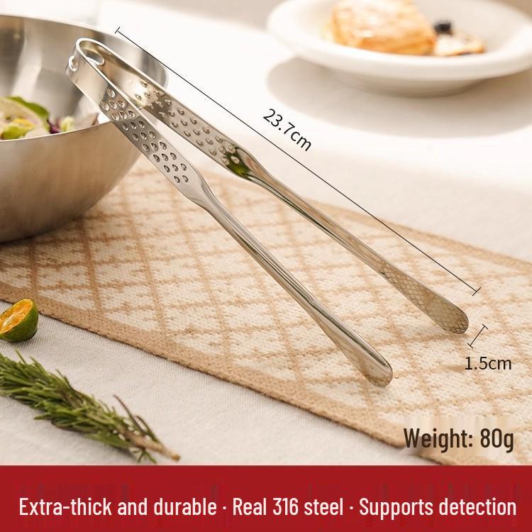 

316L Stainless Steel Anti-Scald Korean Barbecue Tongs for Grilling and Cooking