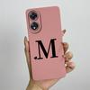 For OPPO A78 5G Case For oppo a78 5G Phone Case CPH2483 CPH2495 Cover Cute Initial Letters Square Silicone Shockproof Back Cover