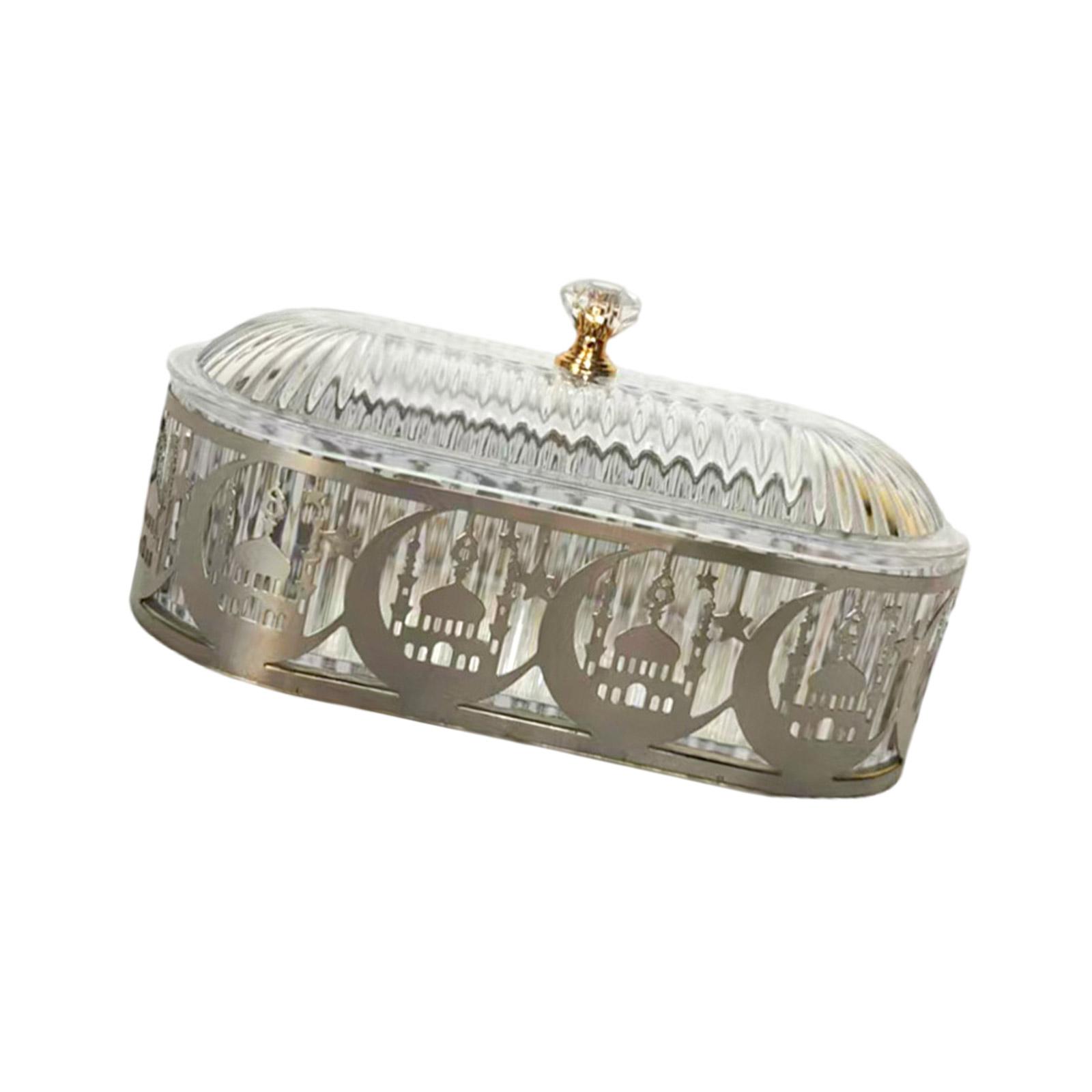 

Dessert Tray for Ramadans Festival Decoration Desktop Snacks Candy Storage Box Serving Dish Muslims Party Supplies C