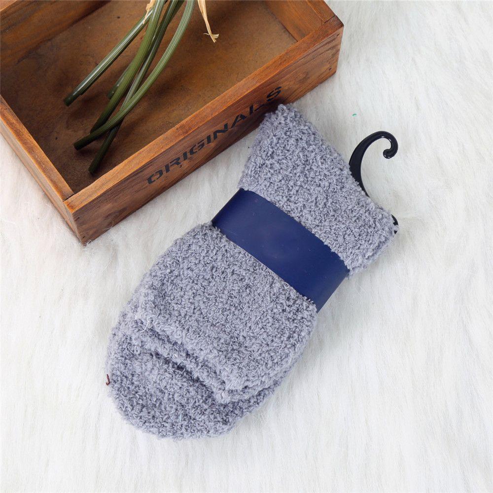 7 Colors Home Warm Men Women Cashmere Fluffy Socks Floor Bed Sleep