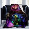 1PC Colorful Cheshire Cat Plush Blanket - Seasonal Decorative Throw for Home, Soft Flannel Throw Blanket - Versatile & Cozy for Bedroom, Liv