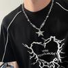Fashionable Punk Bead Star Pendant Necklace Suitable For Men And Women Retro Creative Ethnic Style Holiday Jewelry Gift