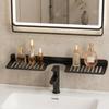 Wall Mounted U Shaped Countertop Storage Rack Water Drainage Kitchen Storage Rack  Bathroom