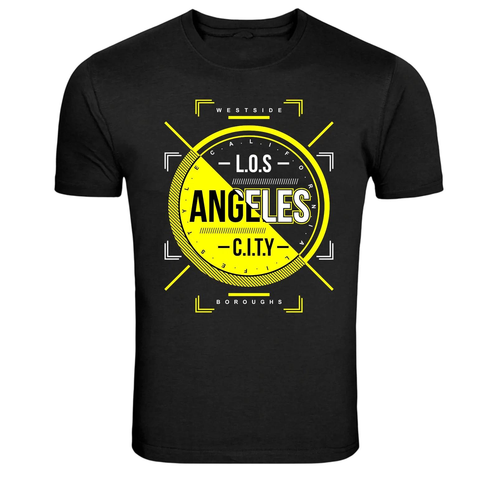 Los Angeles City Westside California Urban Badge Graphic T-Shirt S