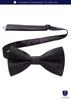 [HISDERN] Black Bow Tie for Men, Wedding, Adult, One-Touch Pocket Square Set, Paisley Floral Pattern, Stylish Bow Tie, Silk, Business, Formal, Brand,