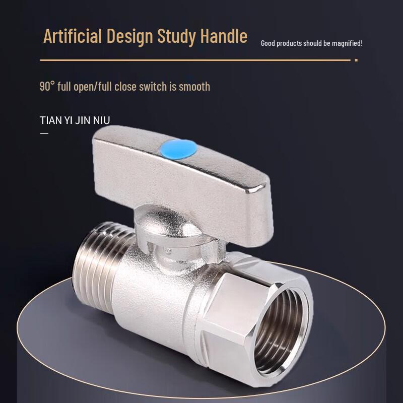 DN15 Copper Ball Valve for Hot/Cold Water (1/2" Double Female Thread)