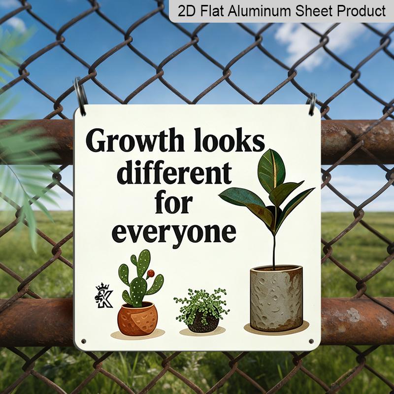 

2D Flat, 1pc Wall Art Metal Sign - Country Style Farmhouse Decor with Inspirational Quotes, Home Office, Reading Corner, Living Room, Indoor Wall 20*20cm