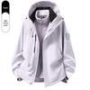 Camel Unisex 3-in-1 Mountaineering Jacket: Graphene-Lined, Windproof, Waterproof, and Warm, New Style, Two-Piece Set.