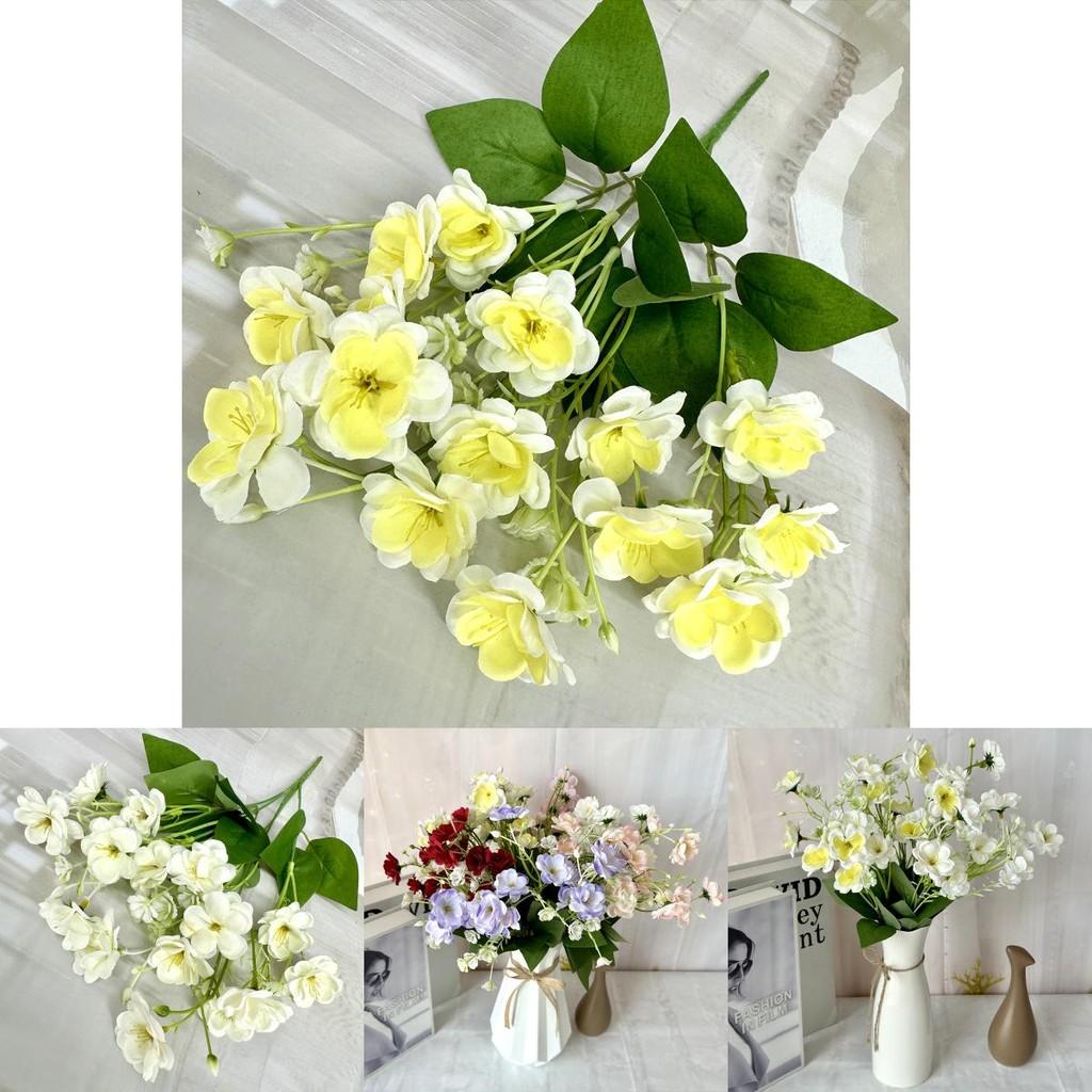 Mimosa Artificial Flowers Handcrafted Small Bouquet For Home Decor And Photography Props