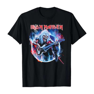 2025 Iron Maiden Iron Maiden Band Rock Punk Loose American Vintage Direct Injection Short Sleeve T-Shirt Comfortable Breathable