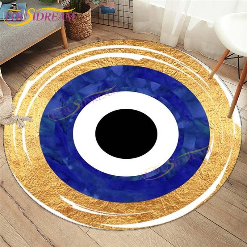 Evil Eye Covor Covor Decoratiuni Interioare Hamsa Palm Mandala Covor Covor Sufragerie Covor Boho Chic Rotund Scaun Covor Rotund