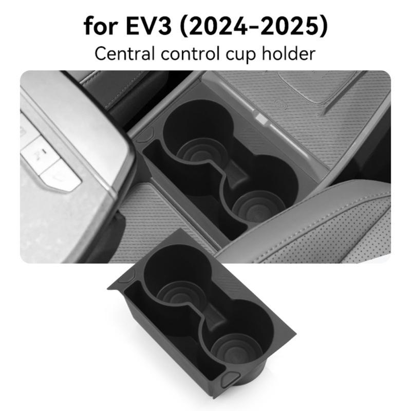 Central Control Beverage Holder Water Cup Holder for EV3 2024-2025 Cup Holders Auto Accessories Quick Installation