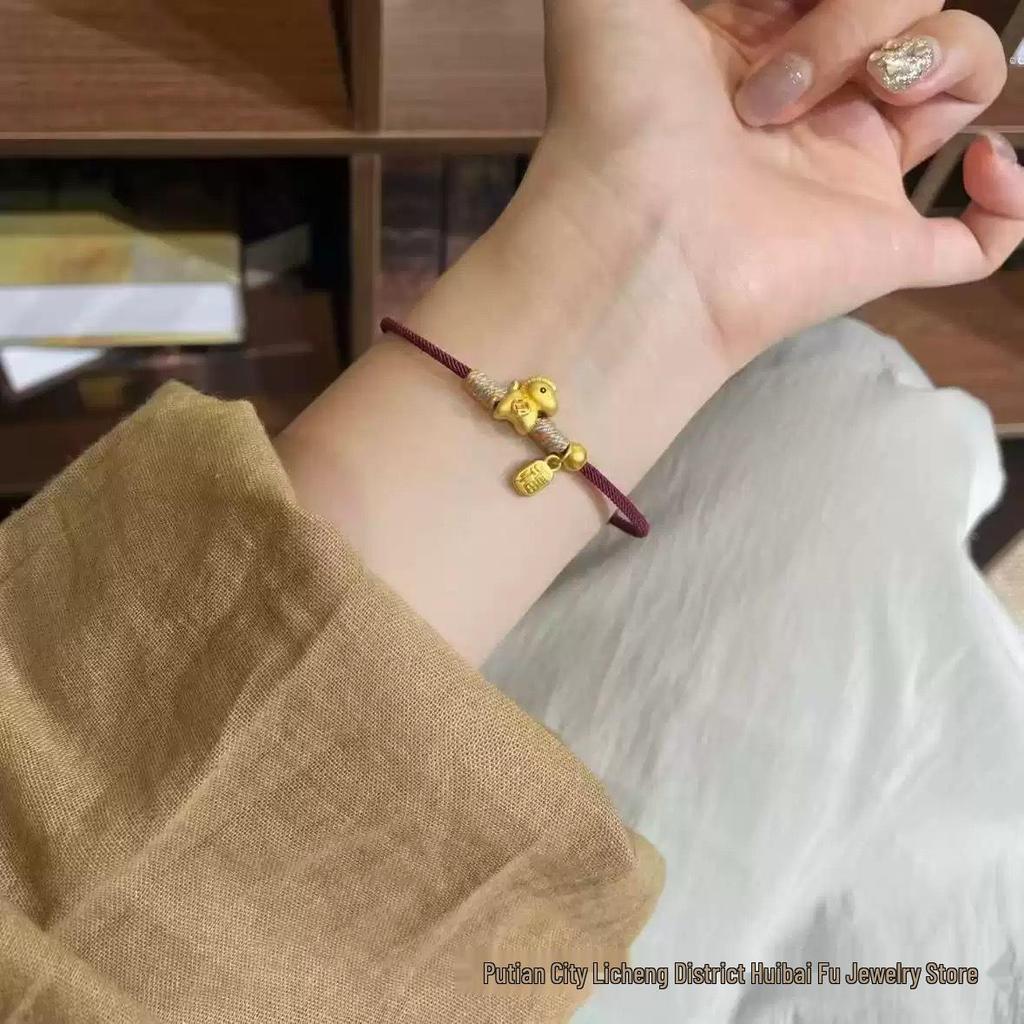 Xiaohongshu Style Year of the Horse Lucky Red Bracelet – Charming Personalized Birth Year Accessory for Women