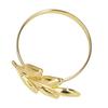 12PCS Metal Napkin Rings Leaf Napkin Ring Holders Metallic Adornment for Table Kitchen Dinner Party Wedding Gold