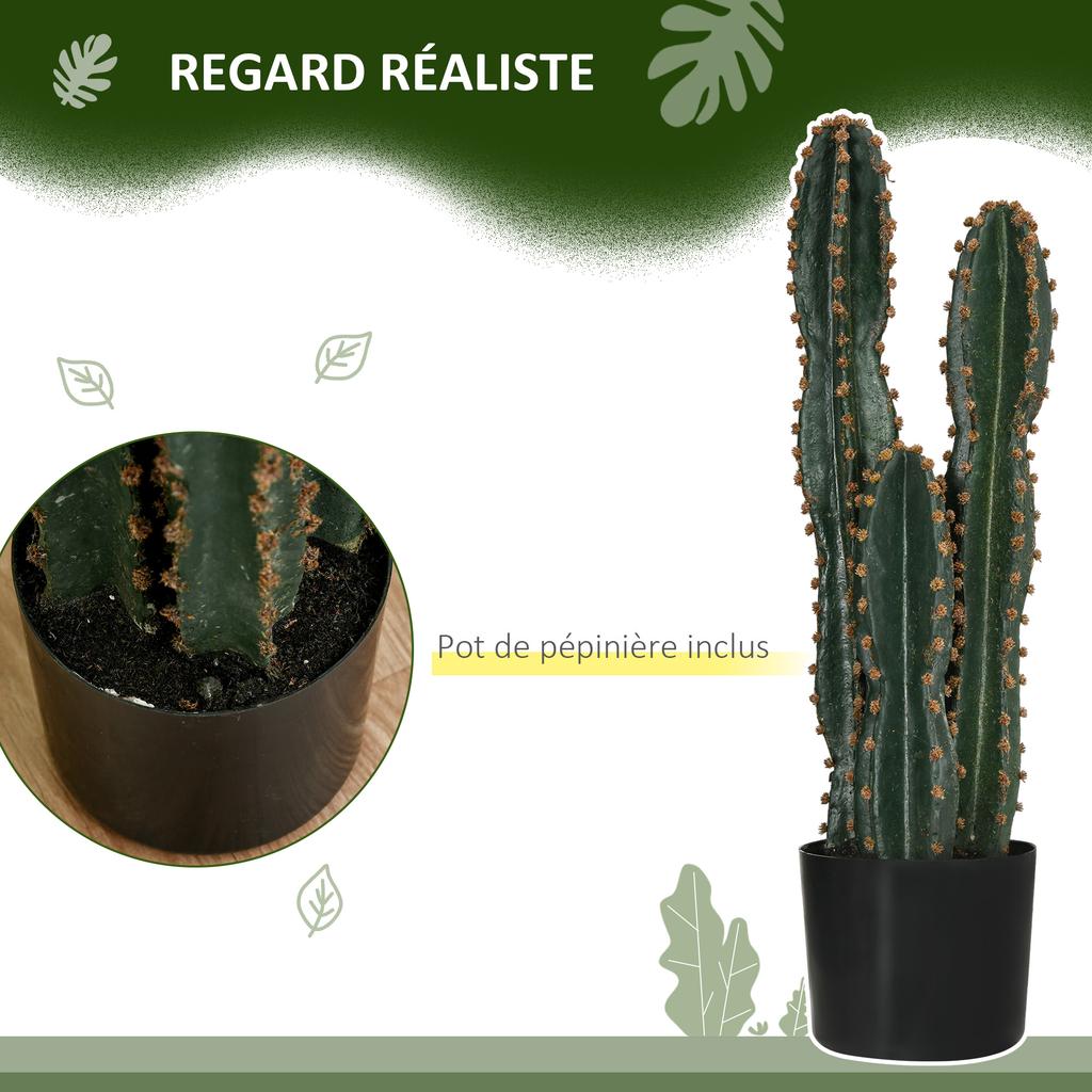 Artificial Cactus Highly Realistic Artificial Plant Large Size Dim. Diameter 17 X 60H Cm Green