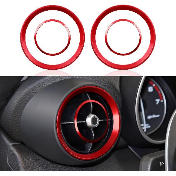 4PCS Car Inner Door Bowl Cover Trim Carbon Fiber Sticker Decal fits for Alfa Romeo Giulia Stelvio Tonale 2016 2017 2018      2024 2025 2026 Interior