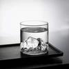 Japanese Style Mountain View Glass High Borosilicate Glass Heat Resistant Cup for Whiskey Coffee Tea Home Office Drinkware