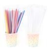 100Pc Clear Individually Wrapped Drinking Pp Straws Drinks Straws Party Supplies