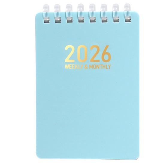 2026 Day Planner A7 Pocket Size Coil Notebook for Law Nursing Sketching Office Task Organizer for Work Study Planning