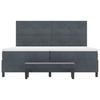 Box Spring Bed with Mattress Dark Gray 200 x 200 cm Velvet