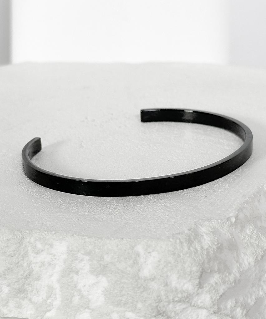 Blessed Bullet Blessed_Non-Logo Simple Bangle_Silver/Matte/Dark Silver/Black
