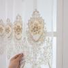 Boho Embroidered Gauze Curtains Jacquard Curtain Set with Grommet Top,Decorative Sheer Curtains for Bedroom and Various Room