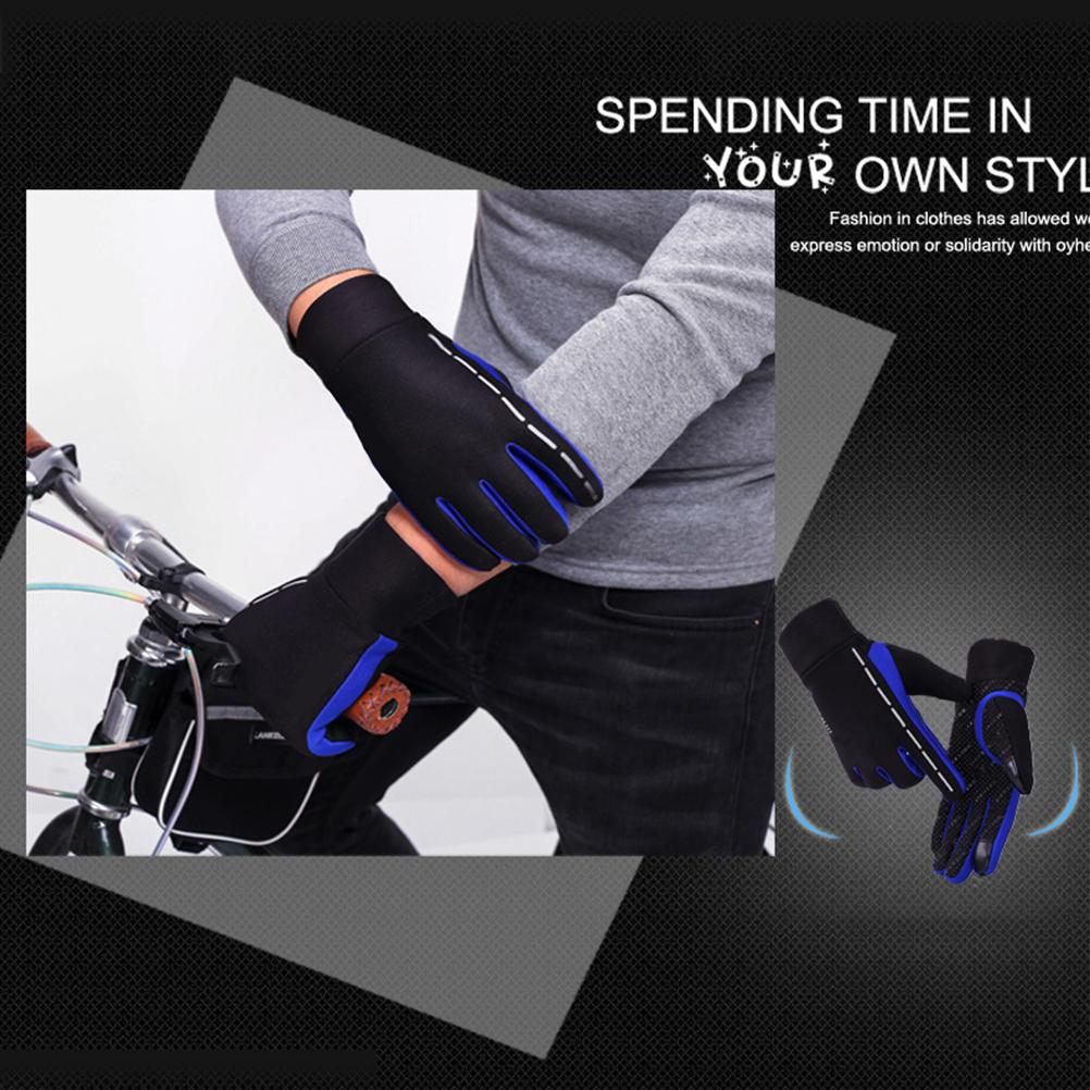 1 Pair Cycling Gloves Touchscreen Gloves Winter Windproof Gloves for Cycling Running Fitness Camping Hiking Riding
