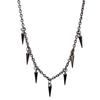 Cold wind rivet fringed necklace male trendy hip-hop niche design female light luxury high-end clavicle chain stainless steel chain