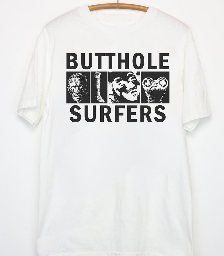 hot new BUTTHOLE SURFERS White T-shirt Unisex 1T34 Unisex T-Shirt S