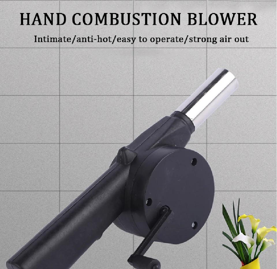 NEWOutdoor Barbecue Fan Hand-cranked Air Blower Portable BBQ Grill Fire Bellows Tools Picnic Camping Accessories Barbeque
