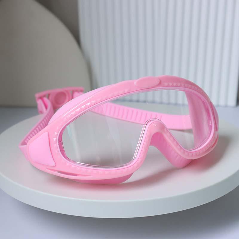 Children's Waterproof Anti-Fog Swimming Goggles and Cap Set – High-Definition, Large Frame for Boys and Girls
