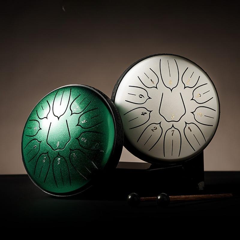 6 Inch 11 Notes Steel Tongue Drums Professional Percussion Rare Musical Instrument Drums Mandolin Meditation Accessories