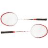 2PCS Professional Badminton Racket with Comfortable Handle Practice Badminton Racket for Kids Adults Red