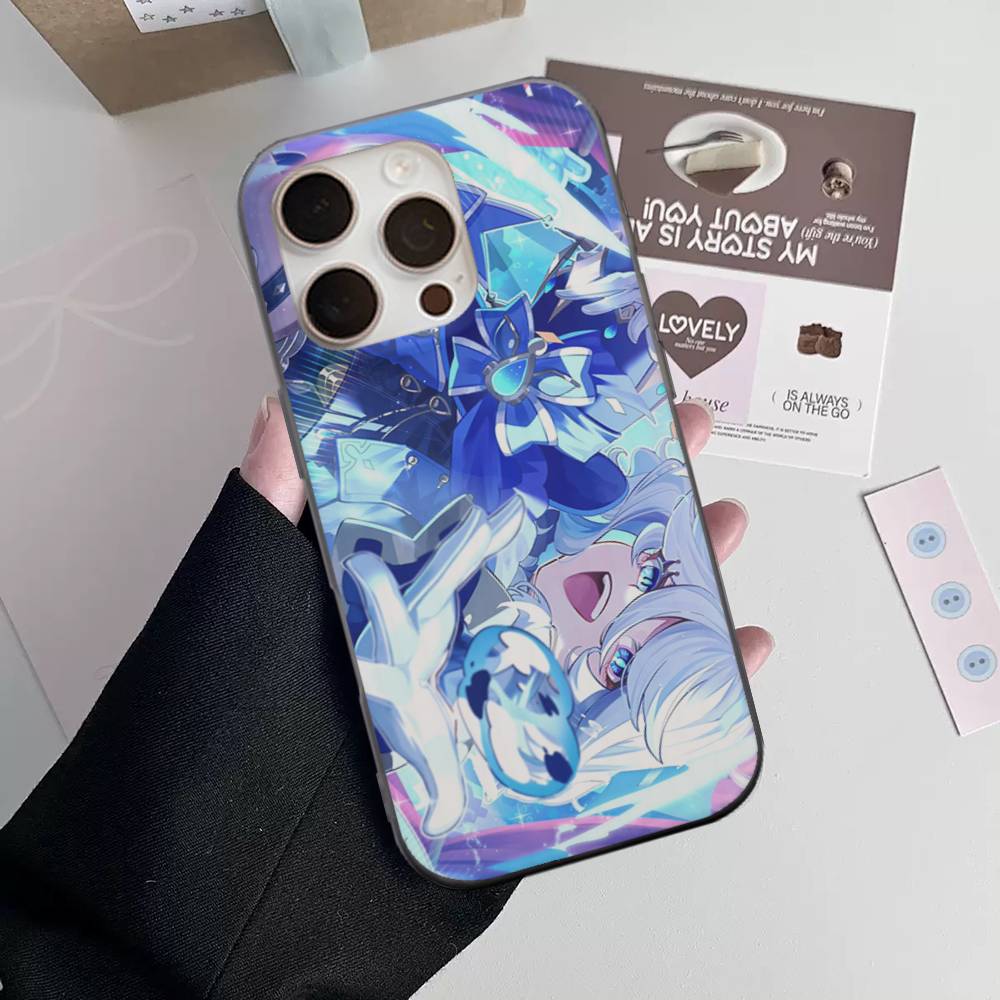 Genshin Impact Furina Phone Case For iPhone 17 16 15 14 Plus 11 12 13 Pro Max Shockproof Protection Soft Back Cover