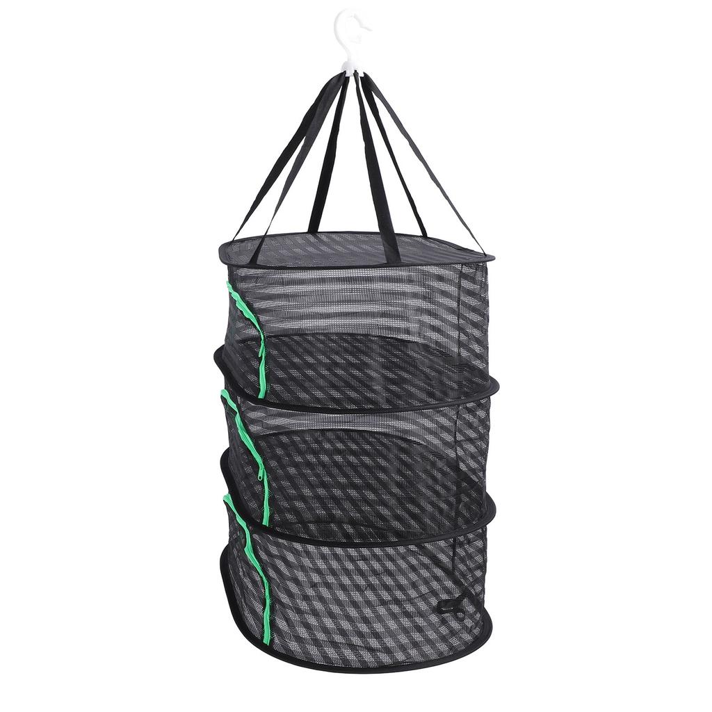Hängendes Trocknungsnetz mit Reißverschluss Atmungsaktives Polyester Faltbares Hängendes Netz Trockengestell für Fisch Gemüse Obst Blütenblätter
